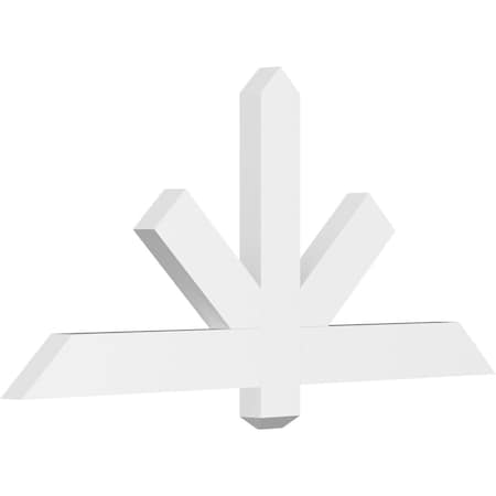 Ekena Millwork Kennewick Architectural Grade PVC Gable Bracket, 48"W x 22"H x 2"D x 4"F, 11/12 Pitch GBP048X22X0204KEN00